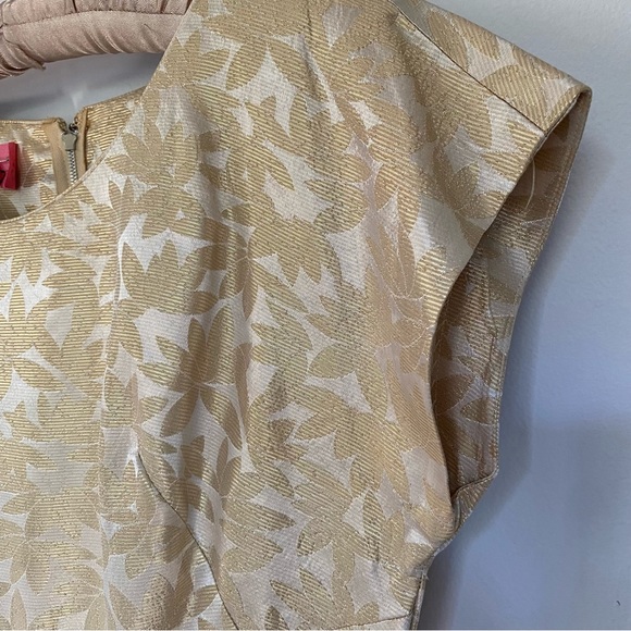 Vintage 50s Gold Lamé Cocktail Dress - Label is size 10 - Picture 5 of 11